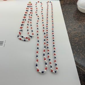 Vintage Red White and Blue Necklaces